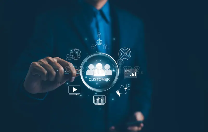 Digital marketing dashboard and customer engagement concept for Dubai growth strategy